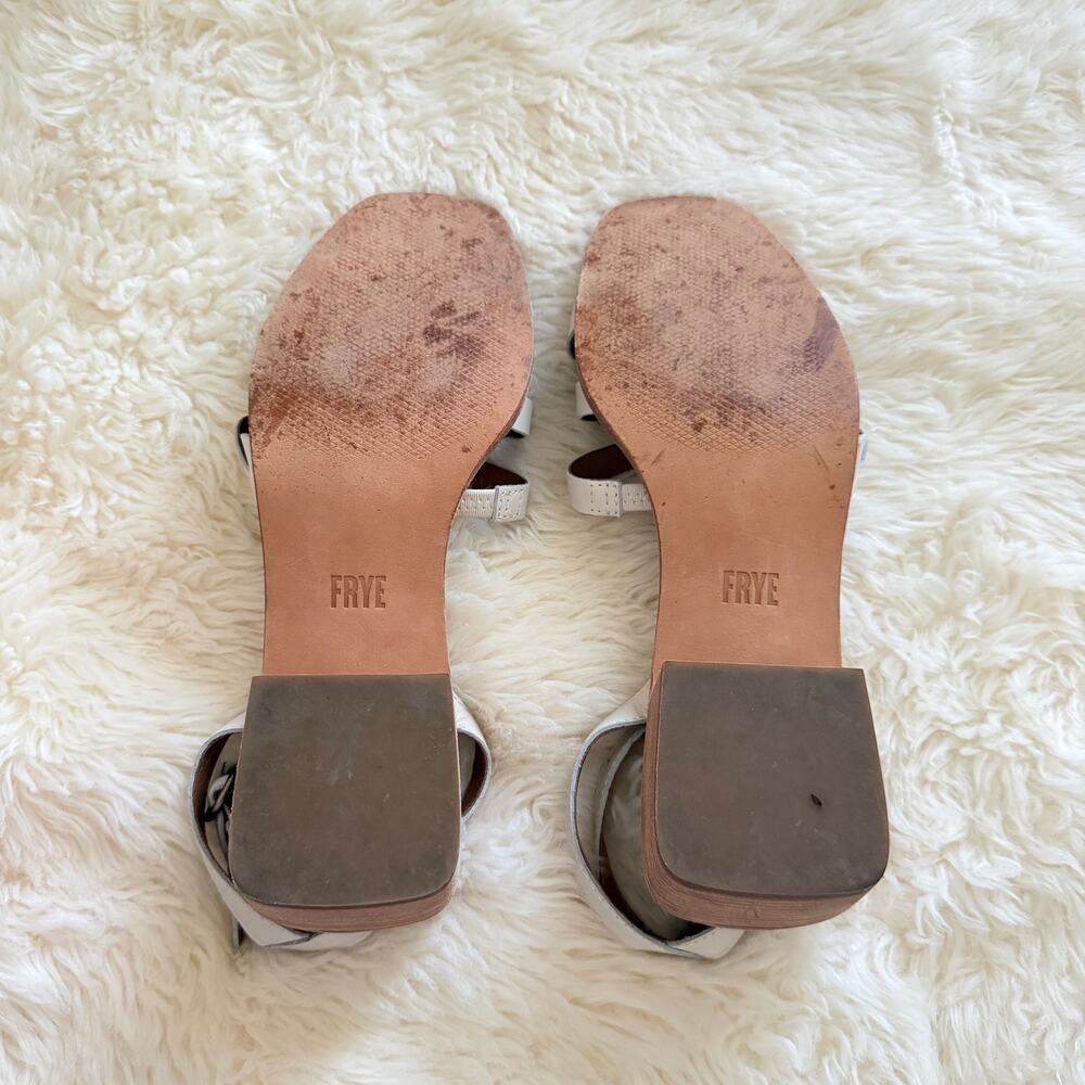 Frye Lucia Strappy Braid Sandal Powder White - Picture 4 of 7